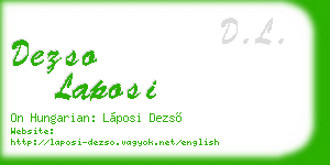 dezso laposi business card